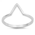 thumbnail image 1 of Pointed Chevron Thumb Stackable Ring .925 Sterling Silver Band Jewelry Female Male Unisex Size 5, 1 of 4