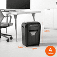 thumbnail image 4 of QUIETLEMON 8-Sheet Cross-Cut Paper Shredder for Home Office , Compact & Heavy Duty, 4 of 10