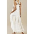thumbnail image 3 of utcoco Women's Summer Laced Bib Overall Dress Adjustable Straps Sleeveless Maxi Dress, 3 of 4
