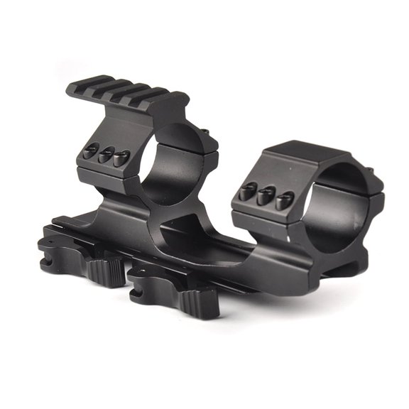 30mm/25.4mm Dual Ring Mount with Picatinny Rail  Durable Aluminum Alloy, Quick Release, Easy Installation for Optics and Accessories