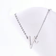 thumbnail image 3 of V Initial Letter Necklace Silver Jewelry for Womens Mother Gifts, 3 of 3