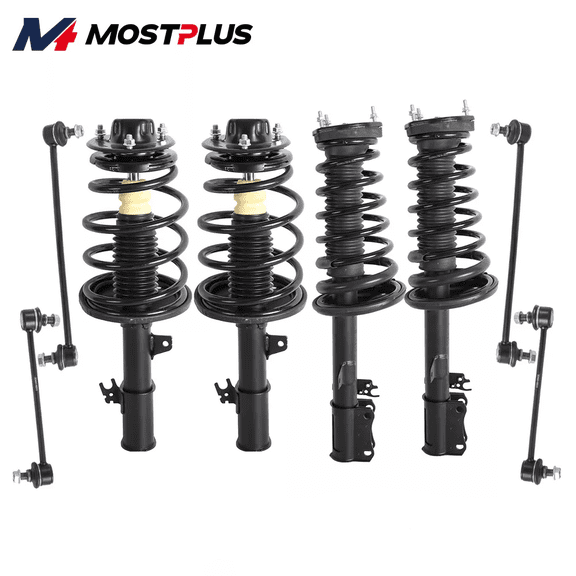 MOSTPLUS 8PCS Front & Rear Struts Shocks w/ Sway Bar Links for 1997-2001 Toyota Camry 2.2L