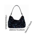 thumbnail image 4 of Bolso Hombro Elegante para Mujer Noche Brillante Con Lentejuelas Citas () Azul, 4 of 7