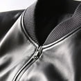 thumbnail image 4 of Baqcunre Mens Winter Coats Men'S Spring And Leisure Standing Neck Windproof And Warm Pu Leather Coat Leather Jacket Leather Jacket Men Tops For Men Black 58, 4 of 6