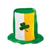 Angle View: Rhode Island Novelty St Patricks Day Green Irish Flag Shamrock Costume Beer Mug Top Hat