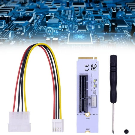 M.2 to PCI-E 4X Riser Card to PCI-E M2 Key M PCIE Adapter with Lights ...