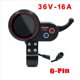 thumbnail image 2 of 2X -AOXIONG AX-HB02 Medidor de Tablero de Scooter EléCtrico 36V 48V Ajustable 6PIN para Scooter EléCtrico, 2 of 5