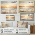 thumbnail image 4 of Designart "Horizon Bathed In Beige And Gold Beach Sunset I" Coastal Sunset Floater Framed Canvas Wall Art, 4 of 5