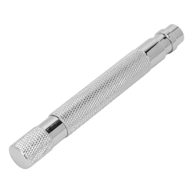 Manche de Rasoir Style Ancien, Facile à Saisir, Réutilisable et Durable, Manche de Rechange pour Rasoir pour Voyage pour Maison Noir,Argent