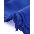 thumbnail image 6 of INSPIRE CHIC Victorian Shirt for Women's Sweetheart Neck Puff Sleeve Halloween Lace Up Gothic Blouse S Royal Blue, 6 of 7