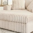 thumbnail image 4 of Roundhill Furniture Belvoir Oversized Cuddle Chaise, with Cup Holders, Beige Champagne, 4 of 9