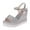 Silver, variant on OAVQHLG3B Sandals for Women Summer Ladies Shoes Fish Mouth Medium Wedge Heel Metal Buckle Women's Sandals