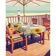 thumbnail image 2 of Bee Yellow Sunflower Farm Plant Rectangle Tablecloth with Zipper,Waterproof Table Cloth with Umbrella Hole Patio Tablecloths for Outdoor Tables,Country Flower Retro Wood Board Spillproof Table Cover, 2 of 6
