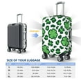 thumbnail image 6 of Lsque Leopard print St. Patrick's Day Printed Luggage Cover, Travel Luggage Protector,Scratch and Dirt Resistant, Fits 18-32 Inch Luggage - Medium, 6 of 9