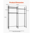 thumbnail image 2 of VEVOR Over Washer and Dryer Storage Shelf Two Row 4 Tiers Washer Rack Black, 2 of 9