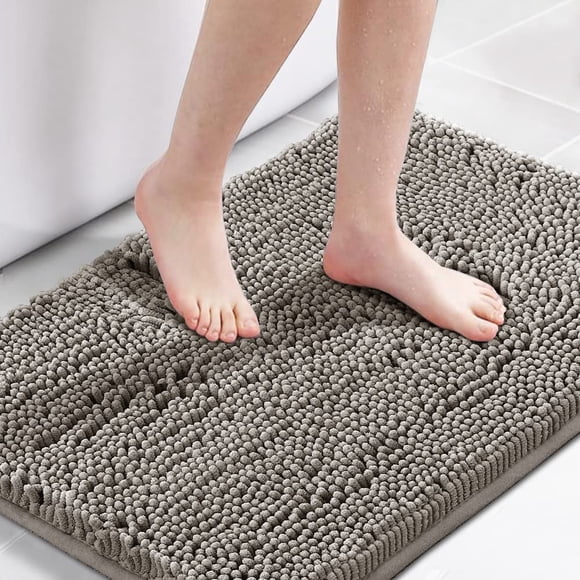 Alfombra de baño H.VERSAILTEX, lujosa, de chenilla, antideslizante, para baño