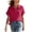 Wine, variant on Annhoo Button down Shirts for Women Summer Casual Short Sleeve Collared Blouses Plus Size Loose Tops with Pockets
