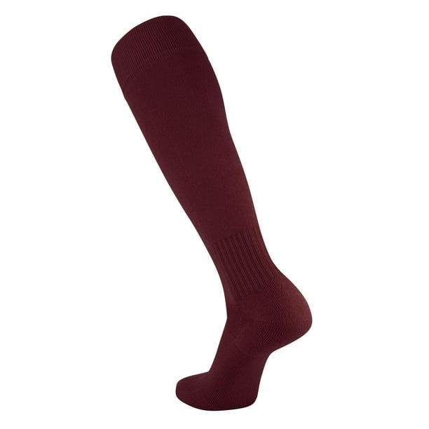 Twin City TCK Finale Solid Color proDRI Soccer Socks (L, Maroon
