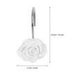 thumbnail image 2 of CIMAXIC 12Pcs White Rose Shower Curtain Hooks Sturdy Household Bathroom Curtain Rod Hooks, 2 of 8