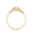 thumbnail image 3 of Rosec Jewels IGI Certified Lab Grown Pink White Diamond Bridal Ring Set - Fancy Pink Color and VS1 Clarity - Pink Diamond Ring With 2 Enhancers, 10K Yellow Gold, US 13.00, 3 of 9
