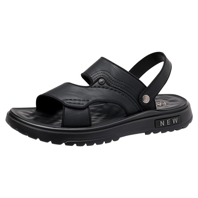 Sandals for Men, Breathable Open-Toe Design with Thick Rubber Sole, Adjustable Buckle Strap, Cushioned Insole for Arch Support, Non-Slip Traction, Fashion Casual Style
