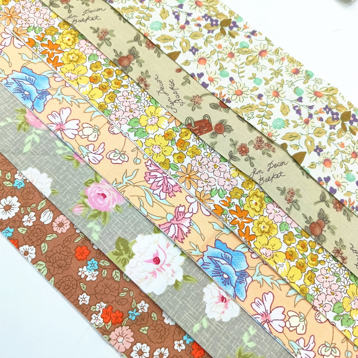 80 Pcs Jelly Roll Fabric Strips for Quilting Fabric, Sewing Supplies & DIY Crafts-2.6 Inch Precut Cotton Fabric Bundles, Perfect for Quilt Projects,Floral Patchwork Brown