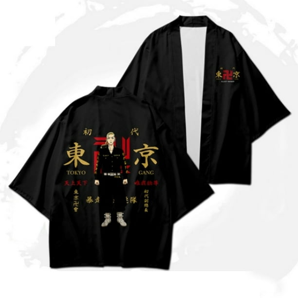 Tokyo Revengers Cosplay T-shirt Cloak of Draken Manji Gang for Summer Haori Kimono Tee Men Short-sleevepangjing