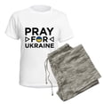 thumbnail image 5 of CafePress - Pray For Ukraine Women's Light Pajamas - Women's Short Sleeve Print T-Shirt and Pants Light Cotton Pajama Set, 5 of 7