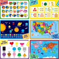 thumbnail image 1 of Manteles individuales SpriteGru para niños, antideslizantes, lavables y reutilizables, 6 unidades, 1 of 7