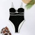 thumbnail image 4 of Sakmal Full Coverage Womens One Piece Swimsuits Bathing Suit Black Holiday Sweetheart Bthing Suit for Women L, 4 of 8
