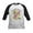 Black/White, variant on - Mardi Gras Flamingo Baseball Jersey - Kids Cotton Baseball Jersey, 3/4 Sleeve Shirt
