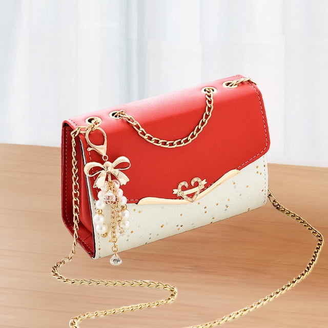Bolso bandolera Salvador para mujer de cuero Rojo
