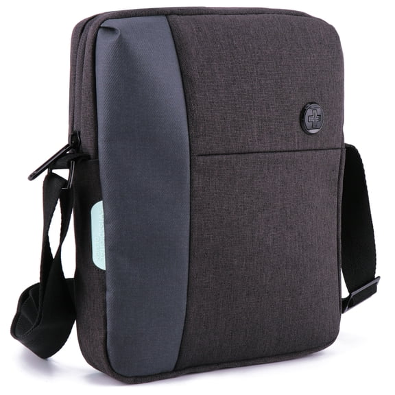 Swissdigital Design 3L Crossbody Bag for Men & Women,RFID-Blocking Sling Backpack Shoulder Bag with Crossbody Strap for Personal Data Privacy Protection,Gray | SD2502-02