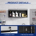 thumbnail image 5 of AUHUP Steel Wall Cabinet, Metal Wall Mounted Storage Cabinet Organizer for Garage, Office, Kitchen, Black Gray, 32"W x 14"H x 13"D, 5 of 7