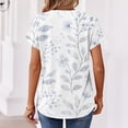 thumbnail image 5 of BOMYJESK Women's Tops Short Sleeve V Neck Tee Shirts Business Casual Floral Print Basic Blouses 2026 Spring Trendy Beach Vacation Loose Fit Clothes White XL, 5 of 7
