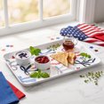 thumbnail image 5 of Cook with Color Melamine Serving Tray, Lightweight Plastic Tray for Serving Food and Drinks, Patriotic Bow, 5 of 5