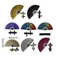 thumbnail image 3 of Guaber Hand Fan with Storage Bag Strap for Women Men Large Folding Festival Club Party Dance, 3 of 7