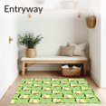 thumbnail image 3 of ODIKA 3'x5' Machine Washable Non-Slip Area Rug, Alphabet Adventure with Whimsical Animal Letters High Traffic Rug, Green, 687625, 3 of 7