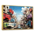 thumbnail image 2 of Designart "Gaming Controllers Dreamscape Pop Art Edition" Fashion Framed Wall Art - Modern Blue Video Games Living Room Framed Canvas Art, 2 of 6