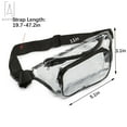thumbnail image 3 of Gustave 2 Pack Clear Fanny Pack Stadium Approved Transparent Waterproof PVC Waist Bag Clear Purse Adjustable Belt Bag for Women Men, Travel, Sporting Event, Concerts, Games, 3 of 7