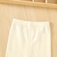 thumbnail image 5 of Ohufall Boys Girls Baby Kids Pants Printed Ruffled Hem Pant Comfort Cute Casual Leggings for Toddlers 9M-3Y, 5 of 8