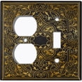 thumbnail image 2 of Metal Light Switch Plate Outlet Cover (French Victorian Frame - Single Duplex Single Toggle), 2 of 2