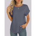 thumbnail image 3 of Camiseta ANRABESS para mujer, extragrande, gris, talla XL, 3 of 6