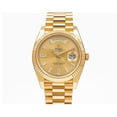 thumbnail image 1 of Pre-Owned Rolex Day-Date 40MM 228238 Champagne Baguette Diamond Dial Fluted Bezel 18K Yellow Gold President Bracelet, 1 of 9