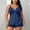 Navy, variant on Women's Lace Satin Pajama Set Camisole Top and Shorts Sleepwear Soft Home Wear Casual Relax Nightwear for Summer Conjunto de Pijama de Satén con Encaje