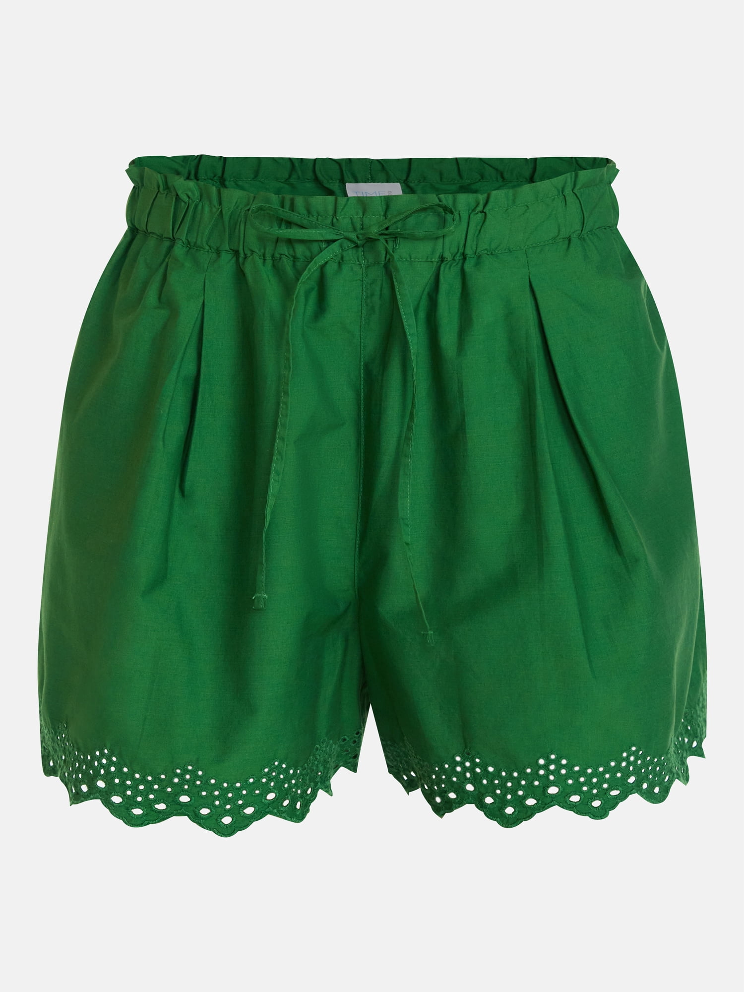 Time and Tru Women's Eyelet Trim Shorts, Sizes XS-XXXL
