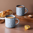 thumbnail image 5 of Onader Coffee Mugs Set of 4, 14OZ Stoneware Coffee Cups with Handle, Tea Cups for Latte/Cappuccino/Cocoa/Milk, Microwave and Dishwasher Safe - Grey Blue, 5 of 7