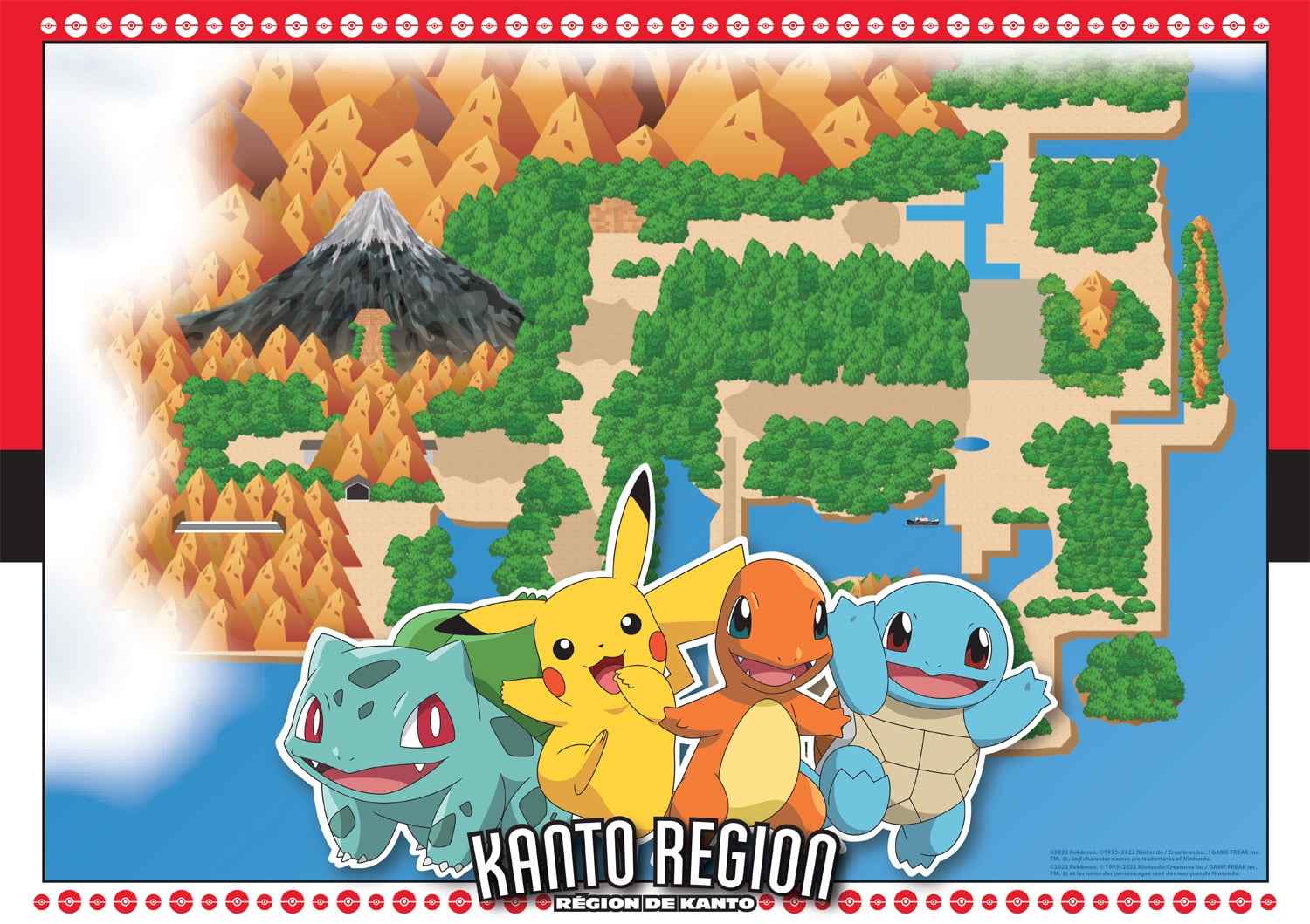 Buffalo Games 500-Piece Pokemon Kanto Region Jigsaw Puzzle