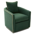 thumbnail image 6 of Leumius Swivel Accent Chair, Upholstered Club Chair Barrel Sofa Chair for Living Room, Reading Corner and Small Spaces, Green, 6 of 9