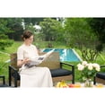 thumbnail image 3 of Yoneston 4 Piece Patio Furniture Set, Outdoor Rattan Conversation Set with Table and 3 Chairs Sectional Loveseat with Cushions for Outdoor Balcony Backyard Porch Garden Poolside, Brown, 3 of 10